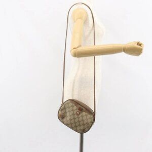 GUCCI GG Supreme Web Sherry Line Bag PVC Beige Gold 89 02 066 Auth 156823